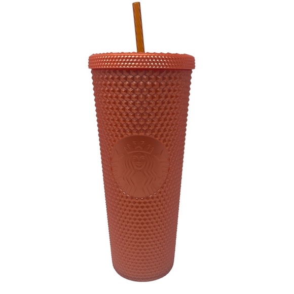 Starbucks Orange Pearlized Studded Venti 24 oz  Fall Tumbler 011136321 - Picture 2 of 11